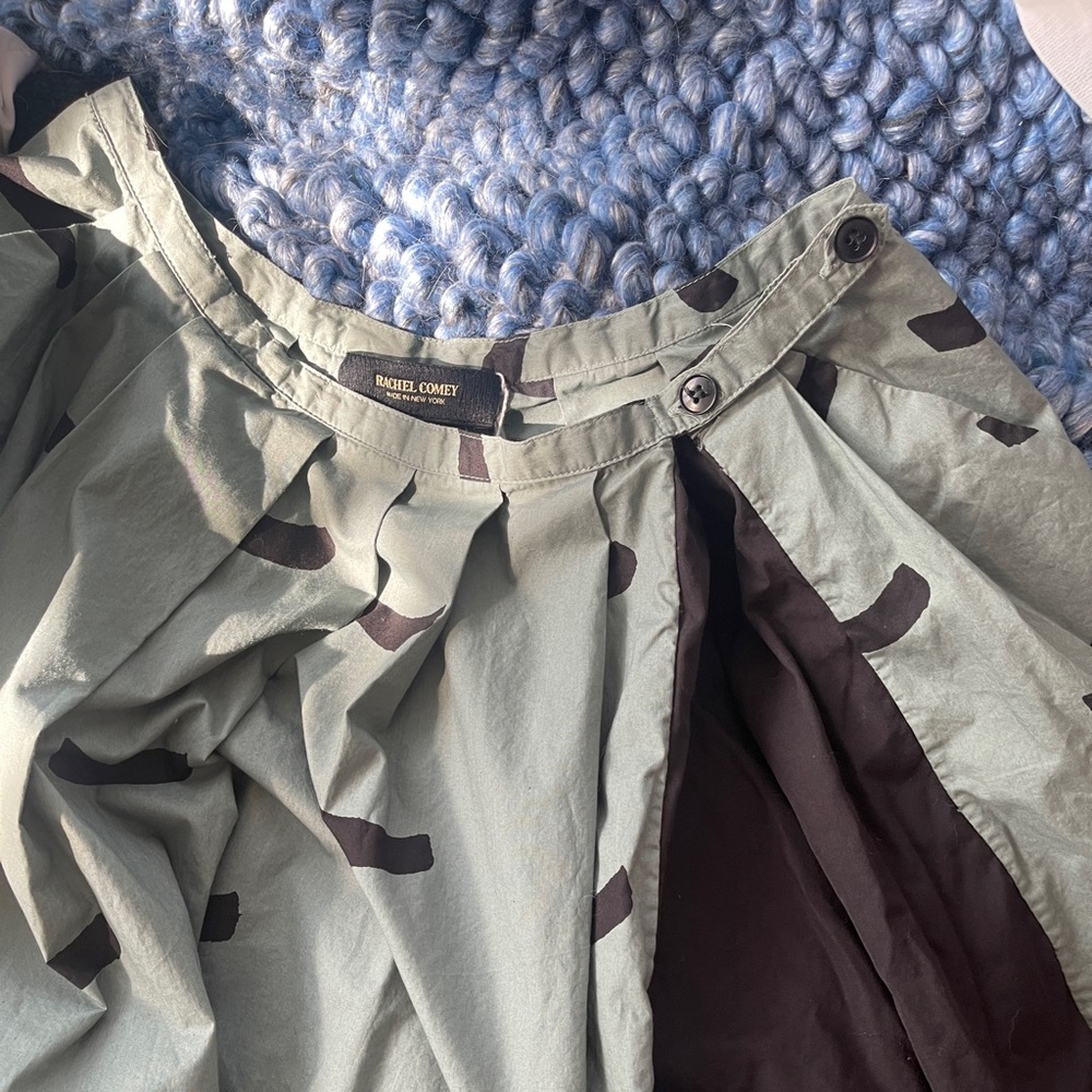 Rachel Comey sage green and black skirt